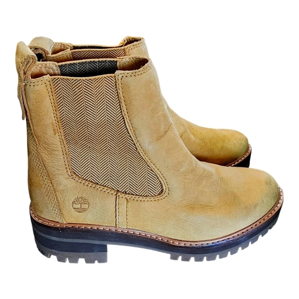 Timberland Leather Courmayeur Valley Chelsea Ankle Boots Size 8